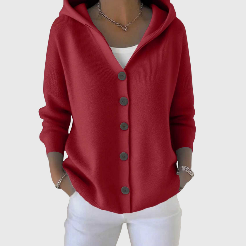 Josephine Hooded Button-Down Cardigan