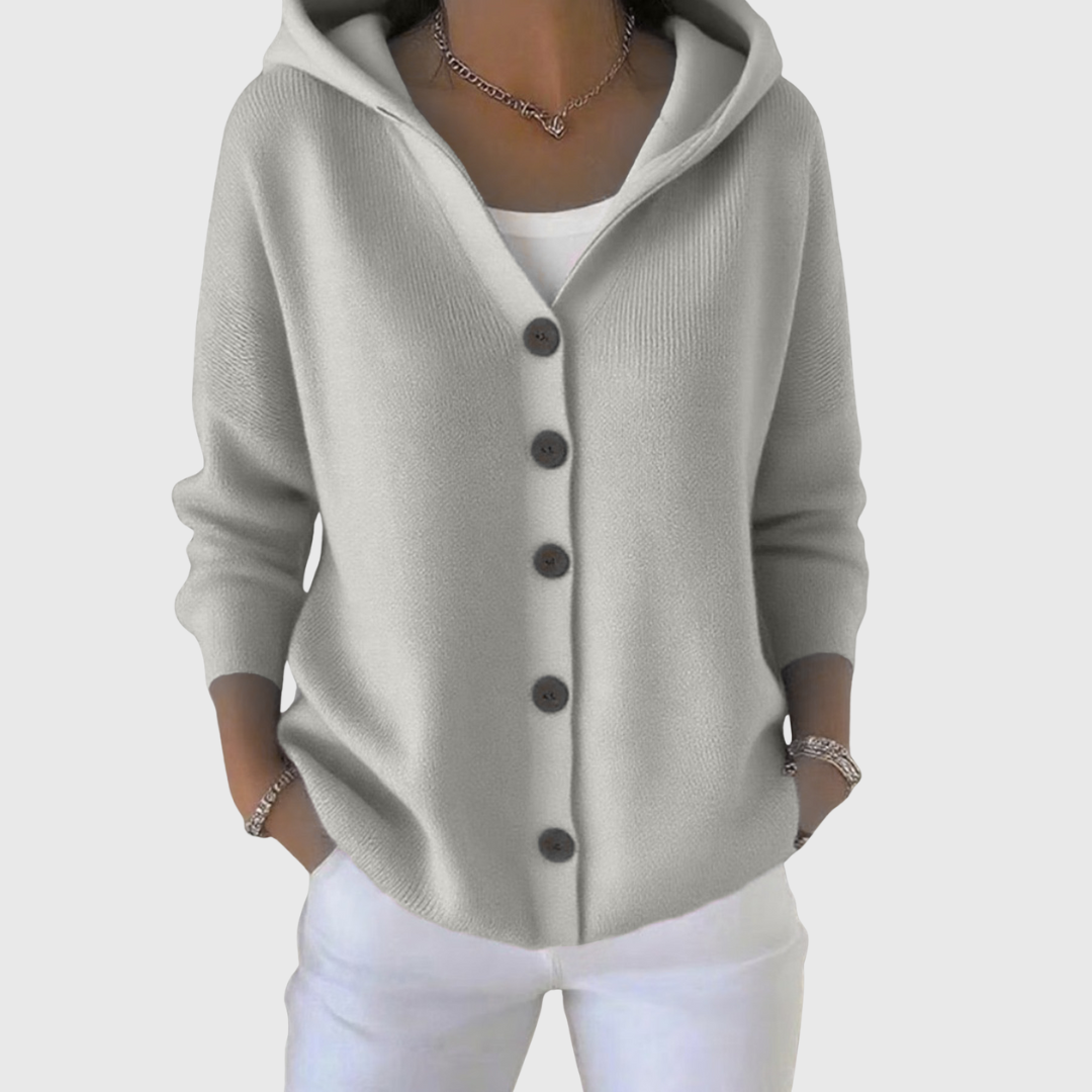 Josephine Hooded Button-Down Cardigan