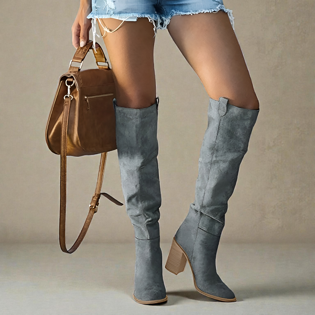 Noelle Knee-High Block Heel Boots