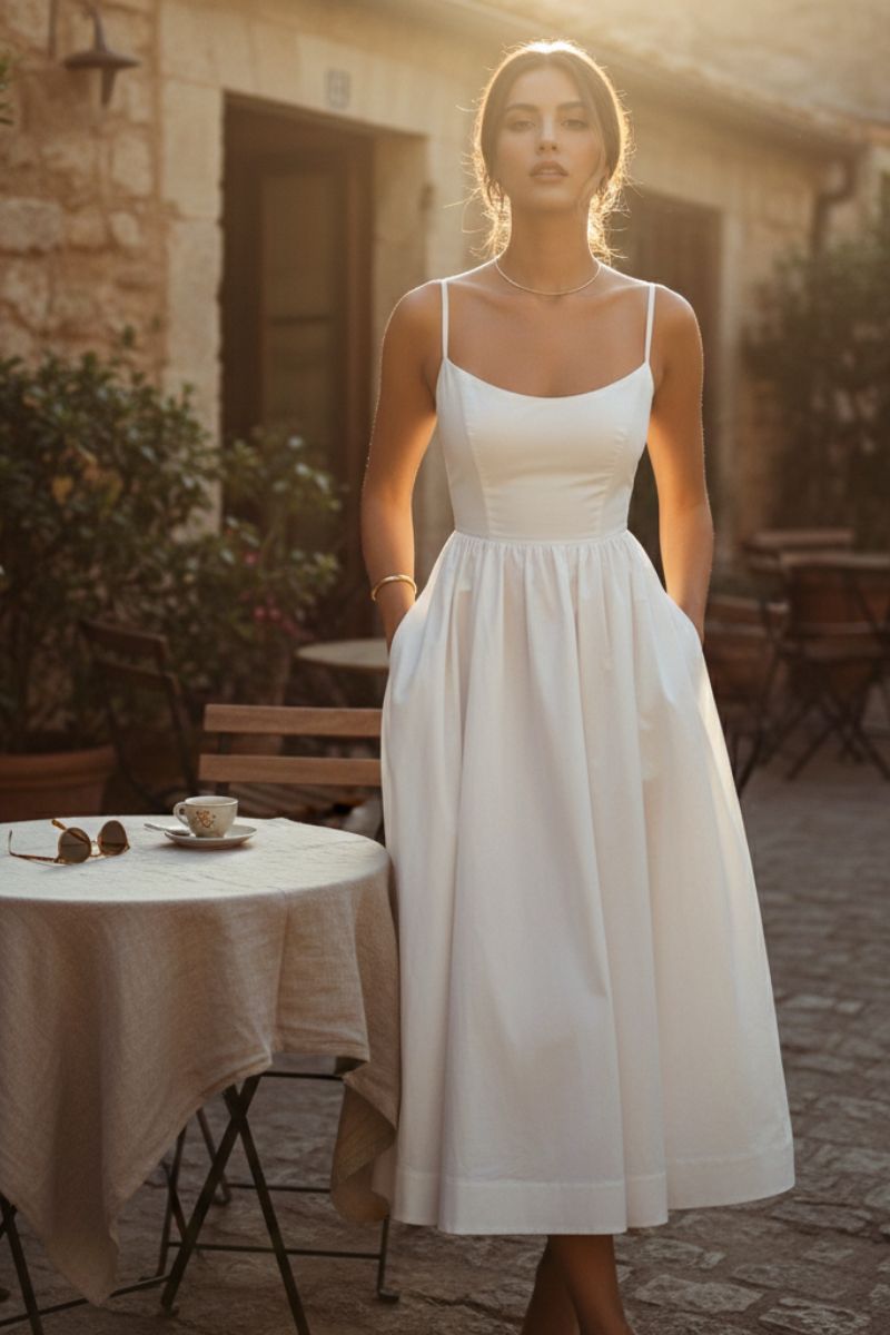 Elowen Sleeveless A-Line Midi Dress