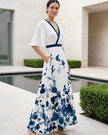 Floral Maxi Dress Elegant Flowing Casual Summer Occasion Dress