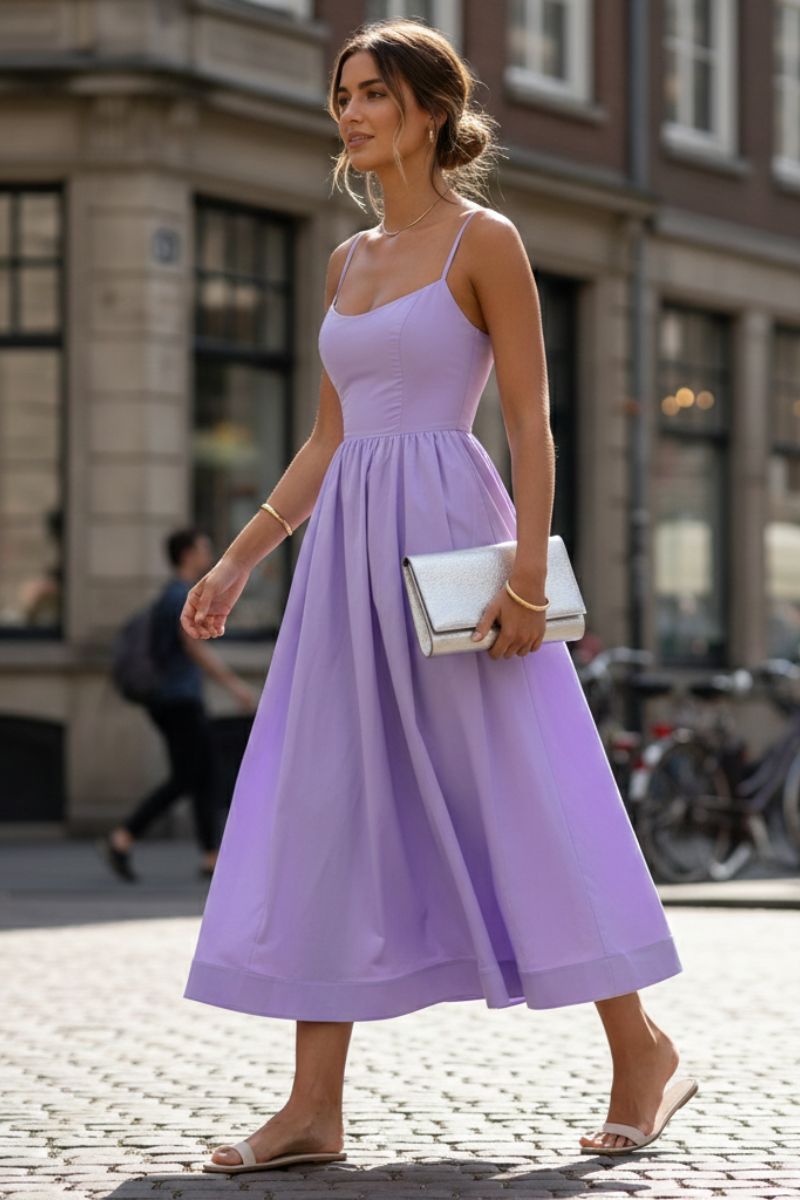 Elowen Sleeveless A-Line Midi Dress