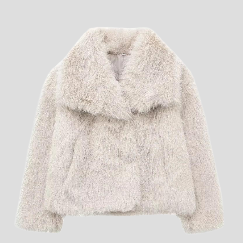 Octavia Textured Faux-Fur Jacket