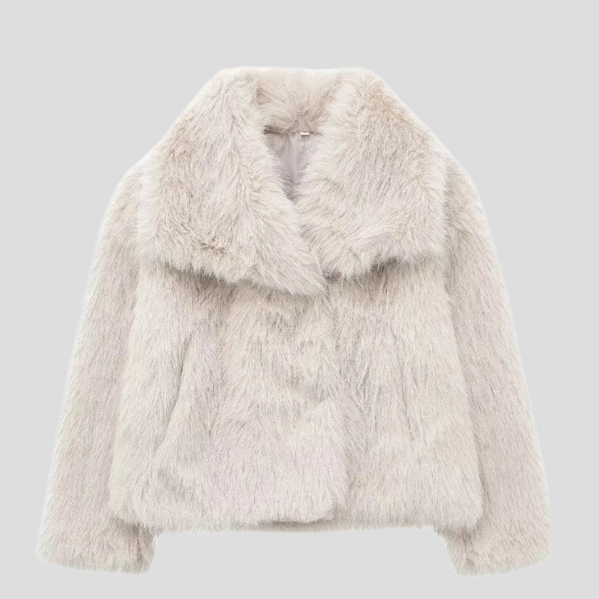 Octavia Textured Faux-Fur Jacket