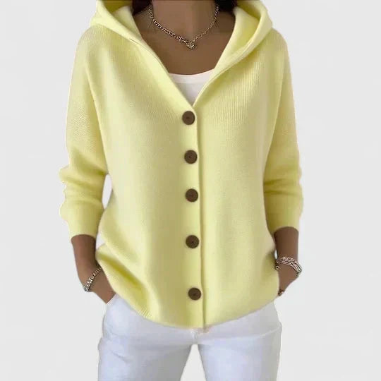 Josephine Hooded Button-Down Cardigan
