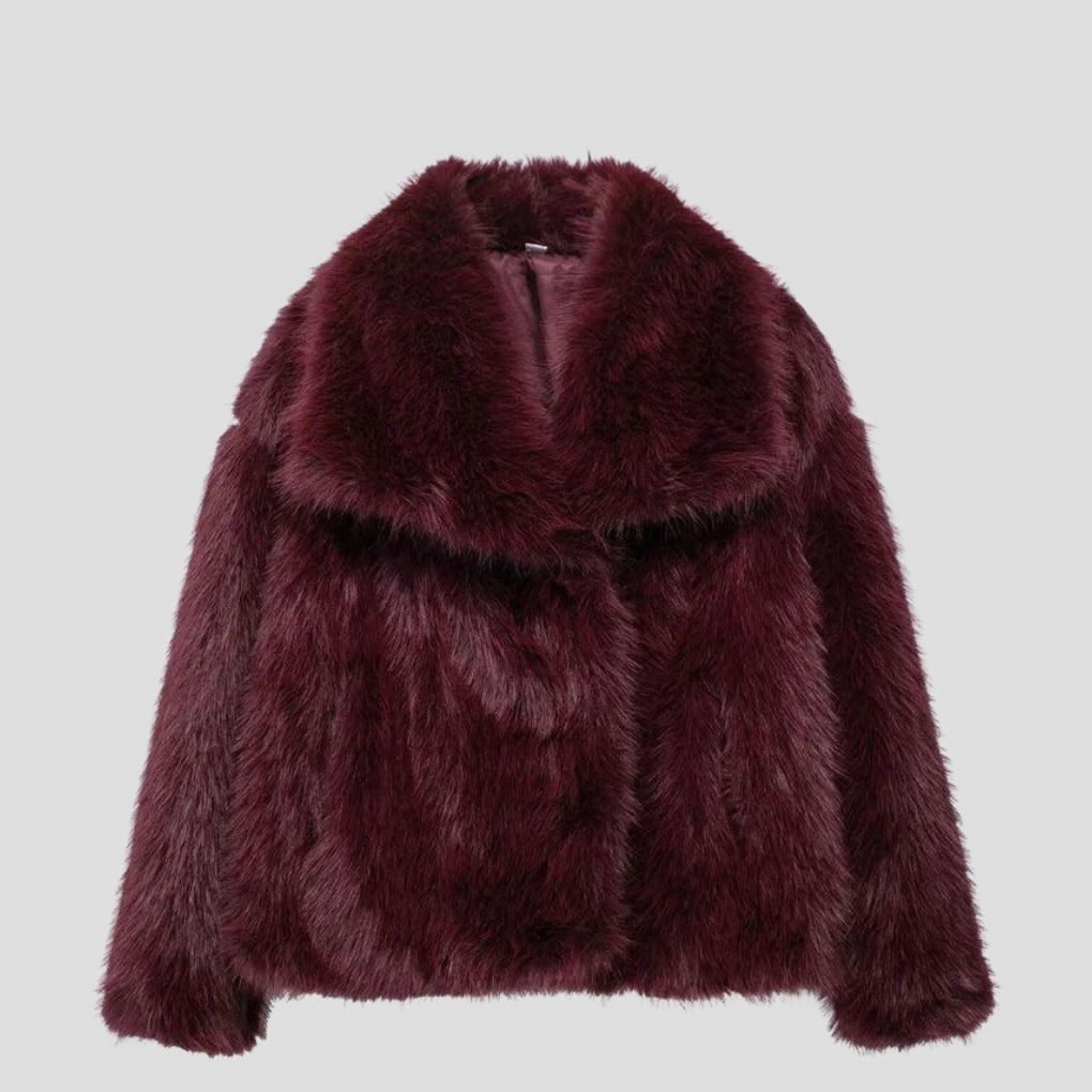 Octavia Textured Faux-Fur Jacket