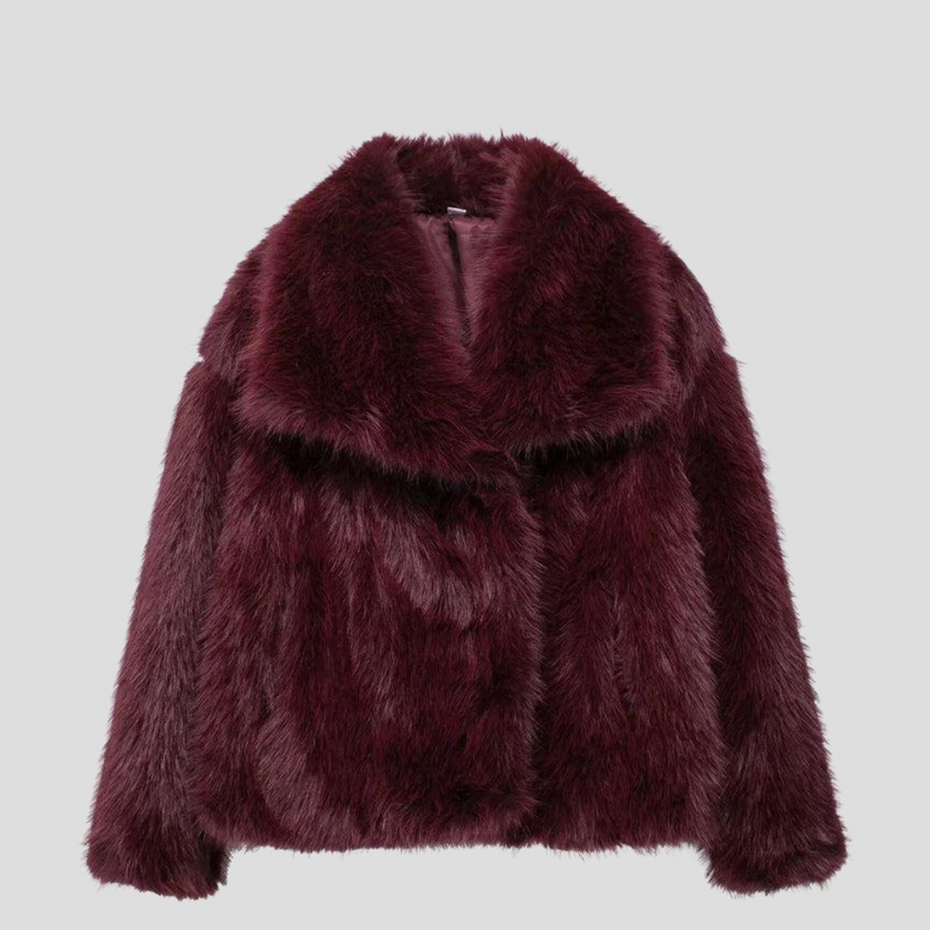 Octavia Textured Faux-Fur Jacket