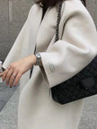 Ilaria Longline Open-Front Wool-Blend Coat