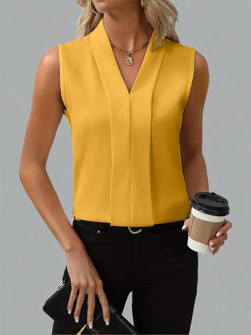 Sienna V-Neck Sleeveless Blouse