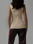 Raye Mock Neck Ribbed Sleeveless Knit Top