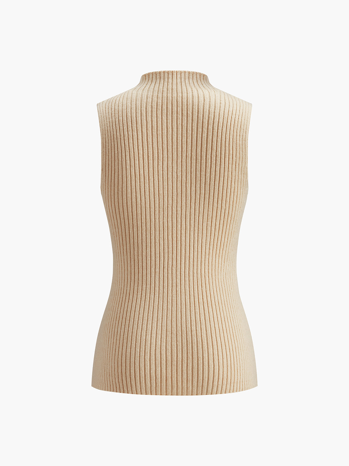 Raye Mock Neck Ribbed Sleeveless Knit Top