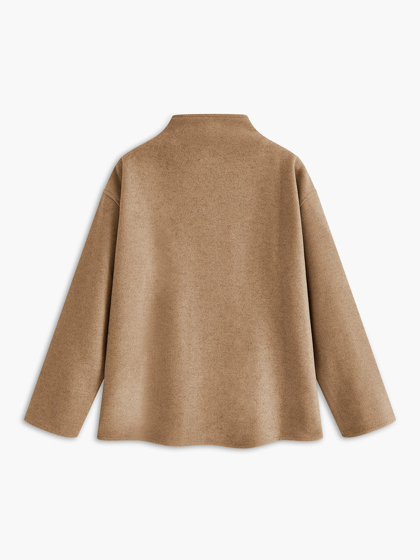 Elisabetta Oversized Button-Down Shirt Jacket