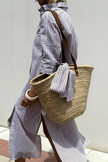Adeline Striped Linen Button-Down Midi Dress