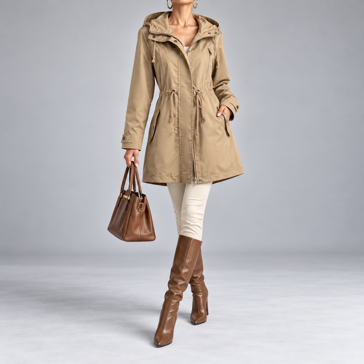 Bianca Hooded Water-Resistant Long Parka