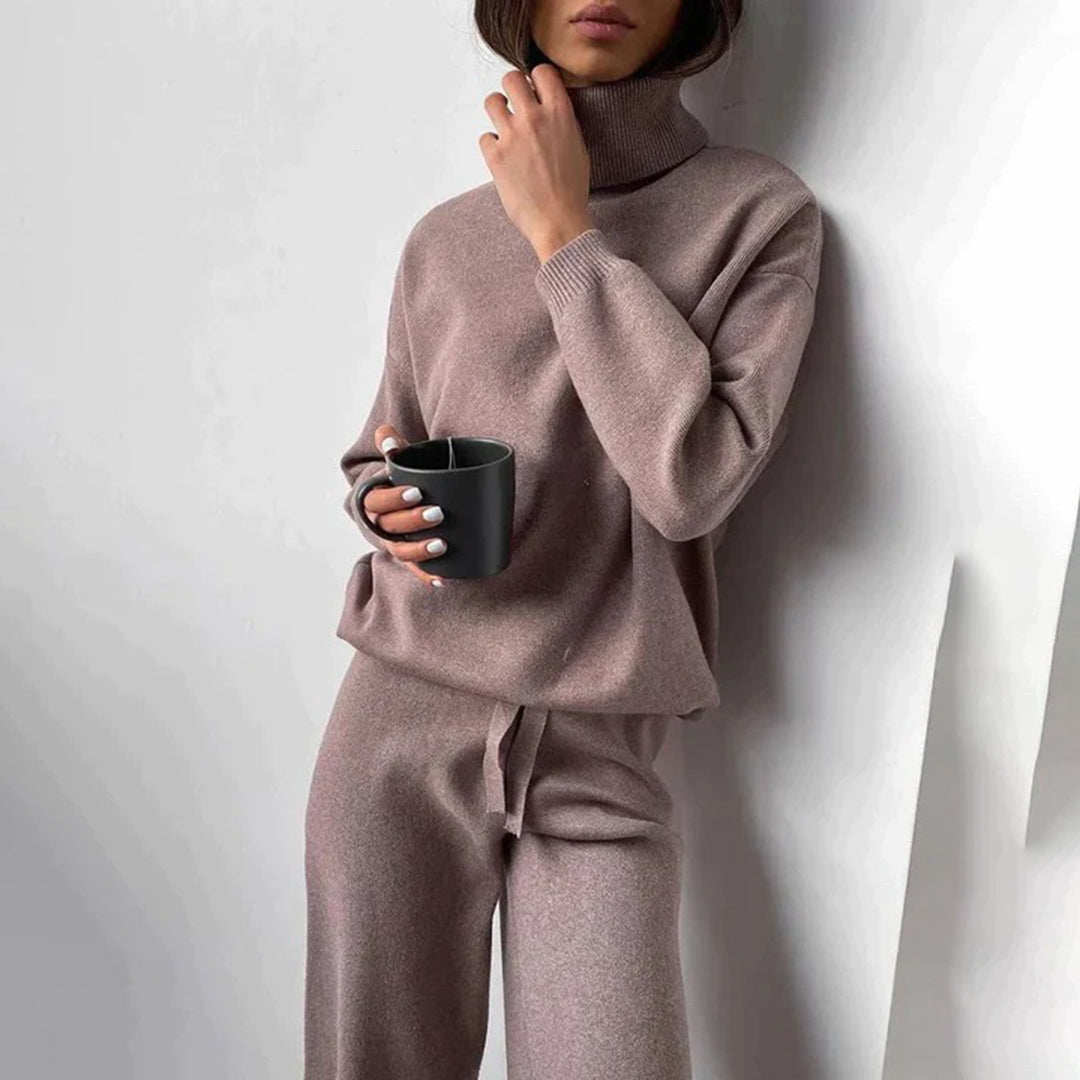 Colette Soft Knit Turtleneck Lounge Set