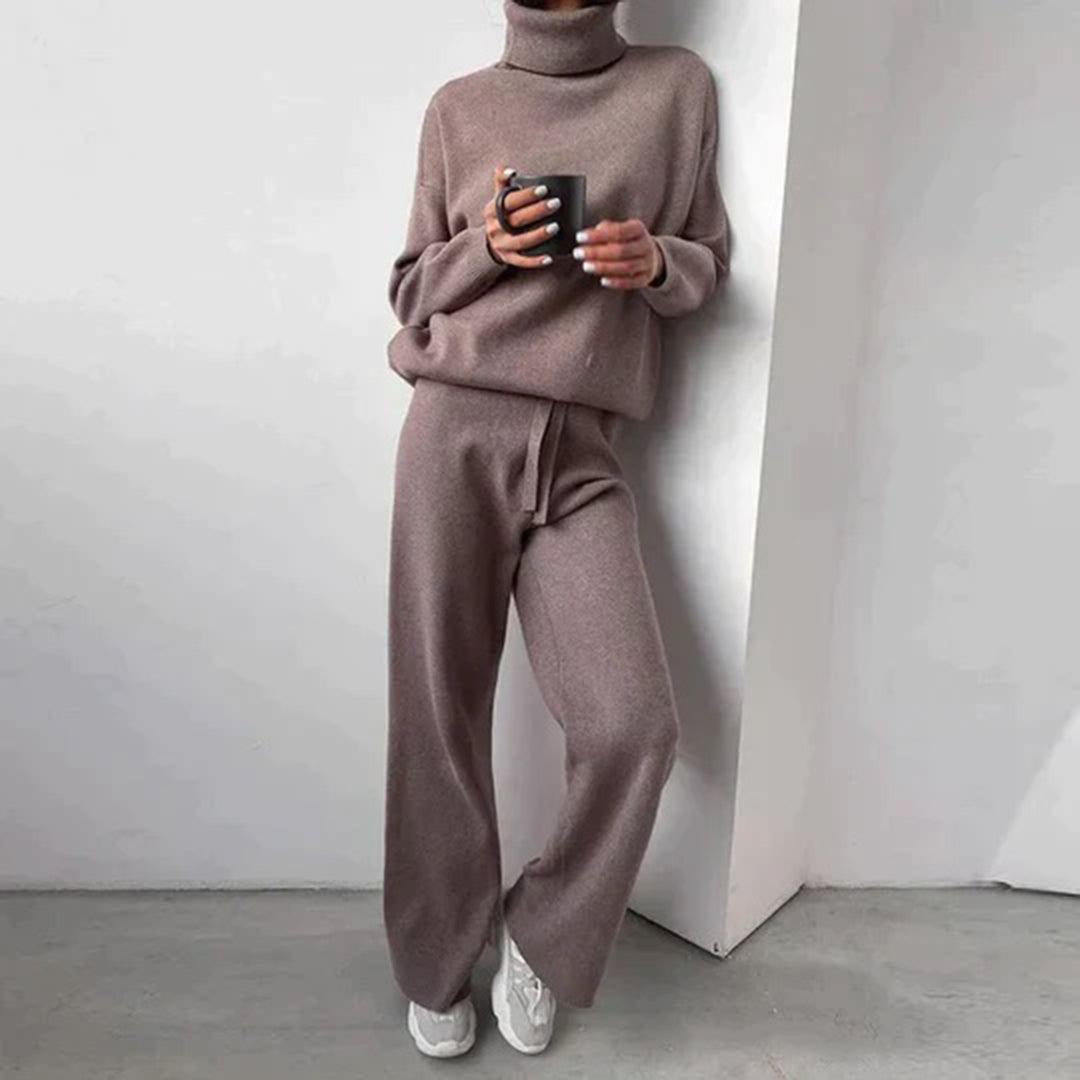 Colette Soft Knit Turtleneck Lounge Set
