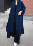 Ambra Draped Turtleneck Oversized Maxi Coat