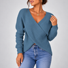 Mirella Wrap Front V-Neck Sweater