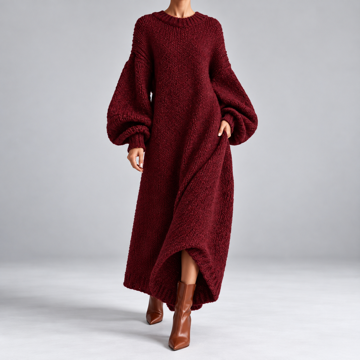Ottavia Oversized Knit Maxi Sweater Dress