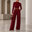 Viviana Mock-Neck Wool-Blend Knit Top