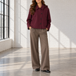 Adelina Hooded Double-Breasted Cropped Jacket