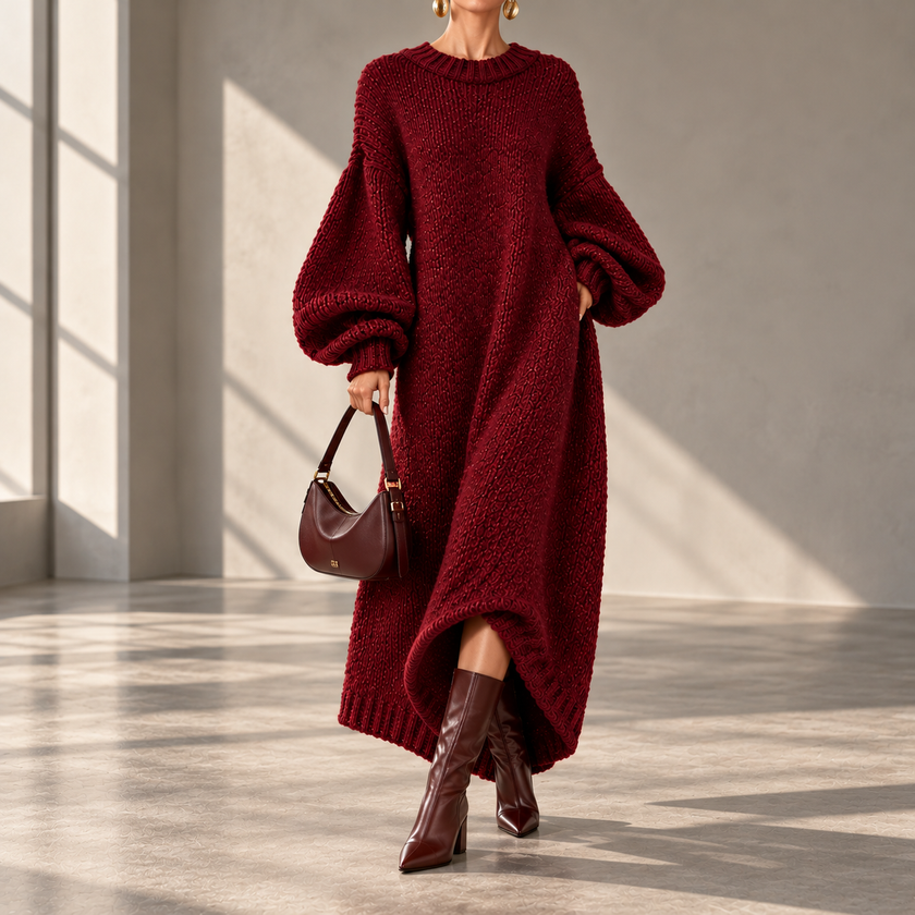 Ottavia Oversized Knit Maxi Sweater Dress