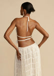 Kaia Ruffle Halter Two Piece Maxi Skirt Set