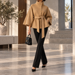 Simone Belted High-Neck Cape Coat