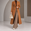 Philippa Double-Breasted Notch-Lapel Wool Coat