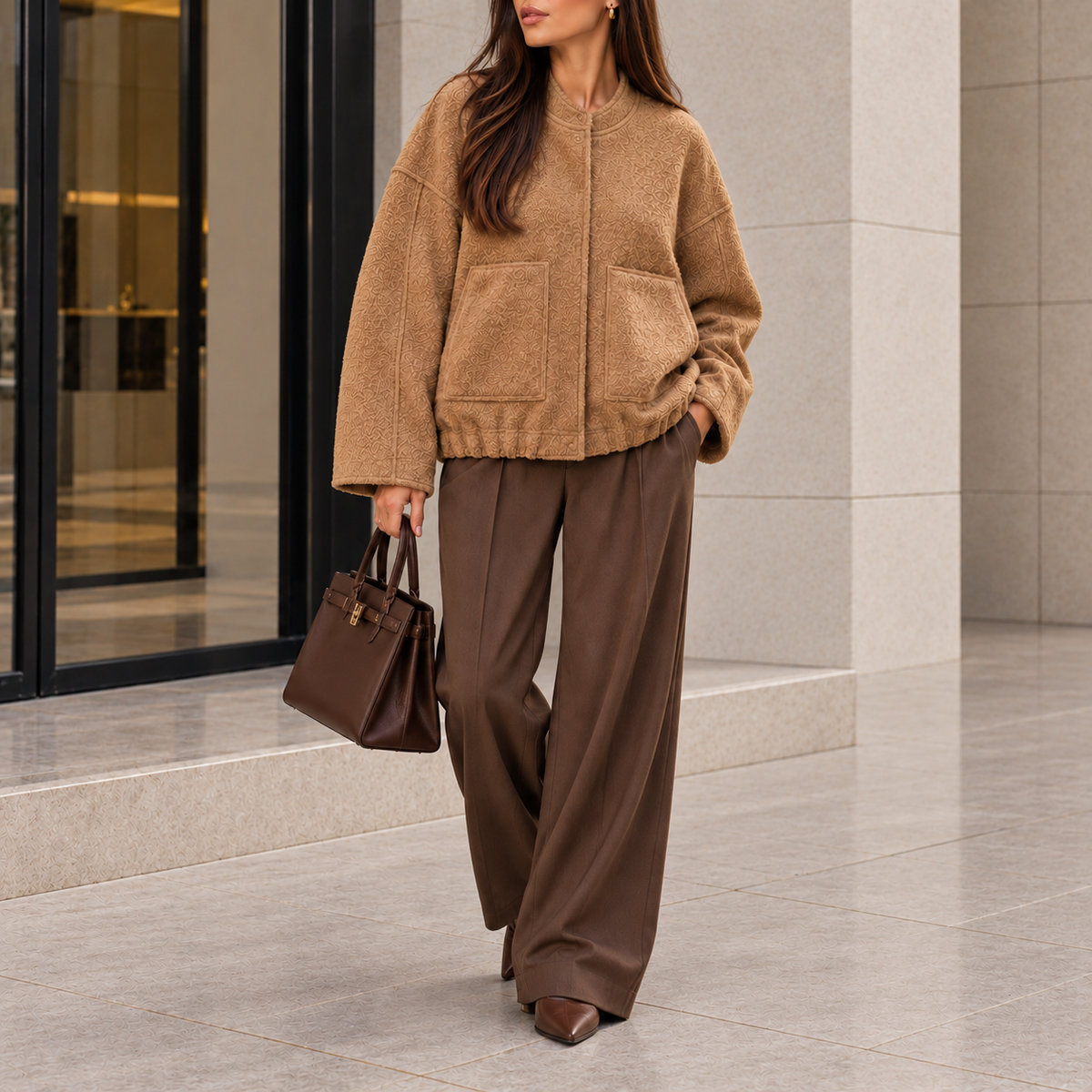 Gabriella Oversized Teddy Bomber Jacket