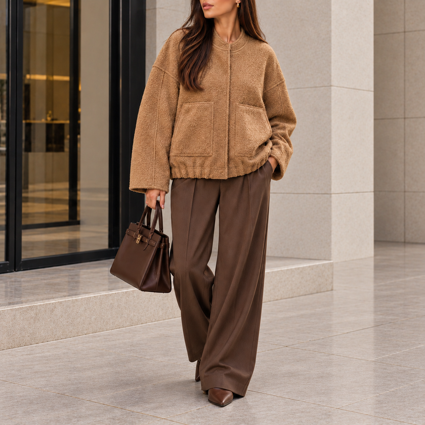Gabriella Oversized Teddy Bomber Jacket
