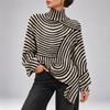 Eleonora Striped Roll-Neck Turtleneck Sweater