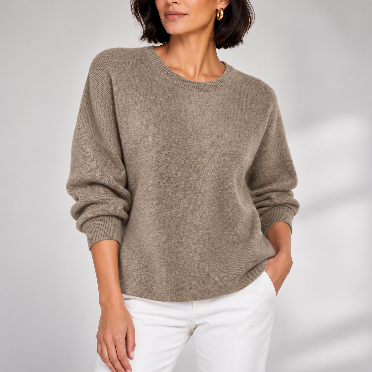 Mariangela Relaxed Crew-Neck Knit Sweater