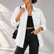 Arabella Frayed-Hem Oversized Denim Jacket
