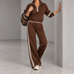 Serenella Zip-Neck Knit Wide-Leg Pants Set
