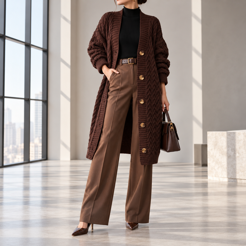 Leonora Oversized Long Knit Cardigan