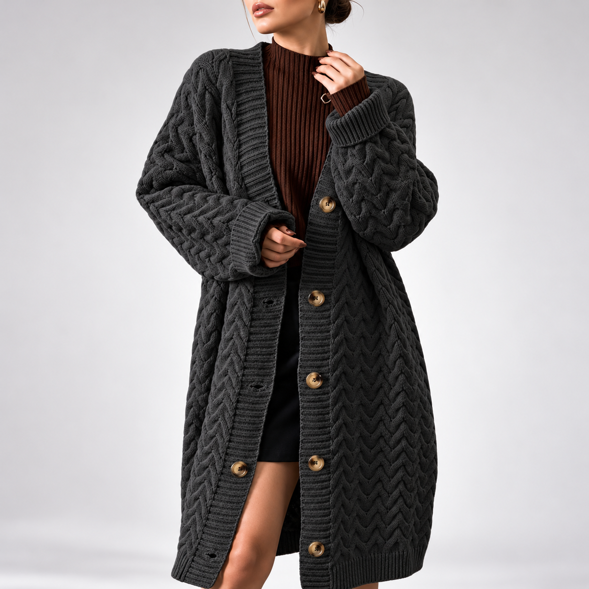 Leonora Oversized Long Knit Cardigan