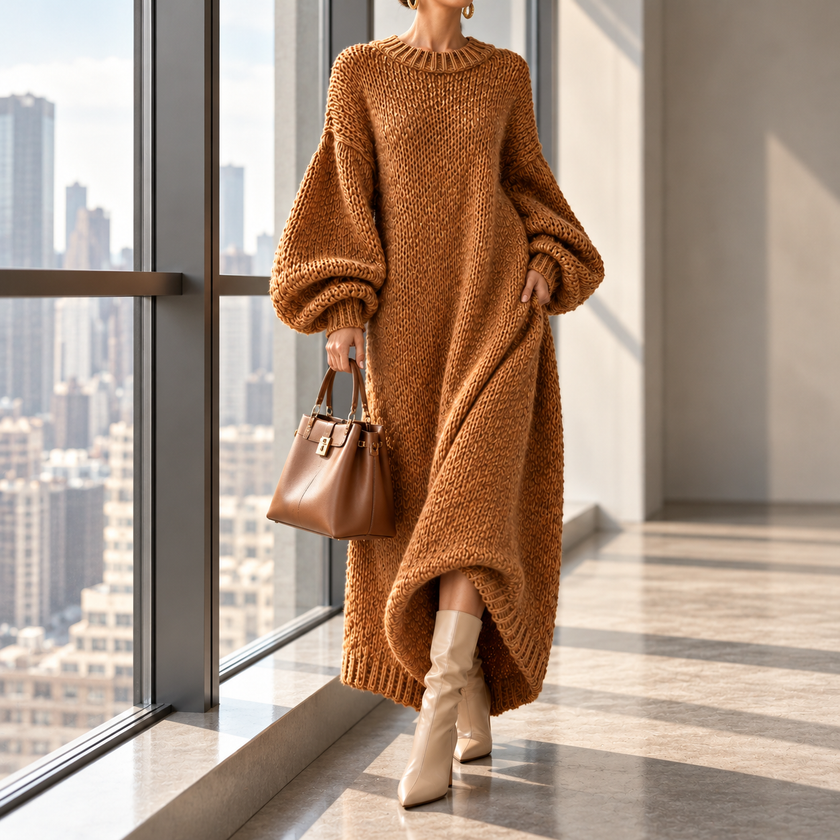 Ottavia Oversized Knit Maxi Sweater Dress