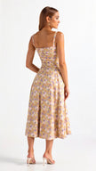 Belle Floral Sweetheart Midi Dress