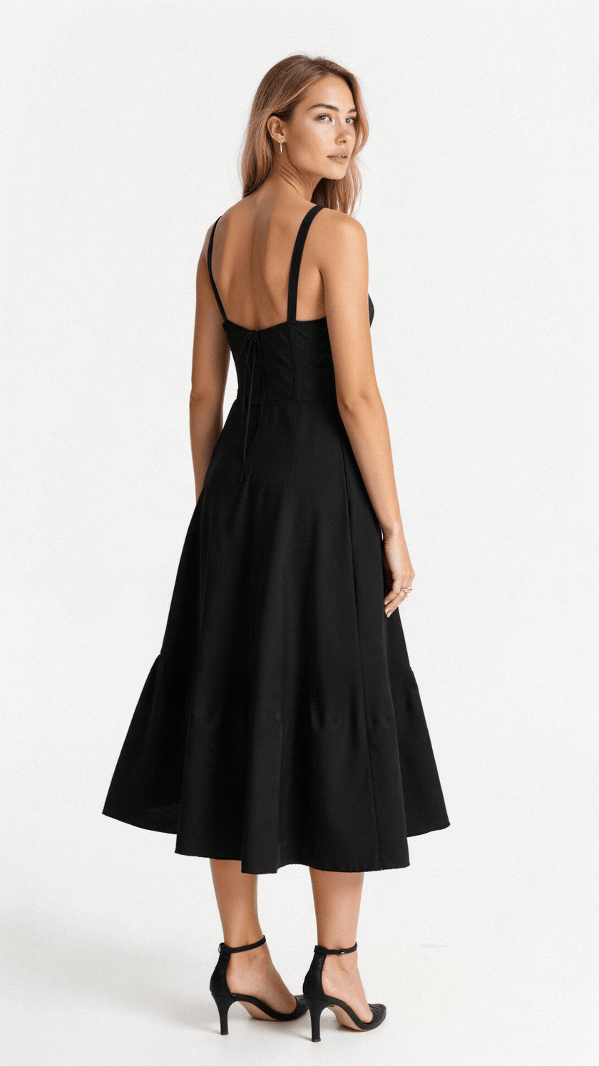 Belle Floral Sweetheart Midi Dress