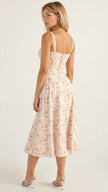 Belle Floral Sweetheart Midi Dress