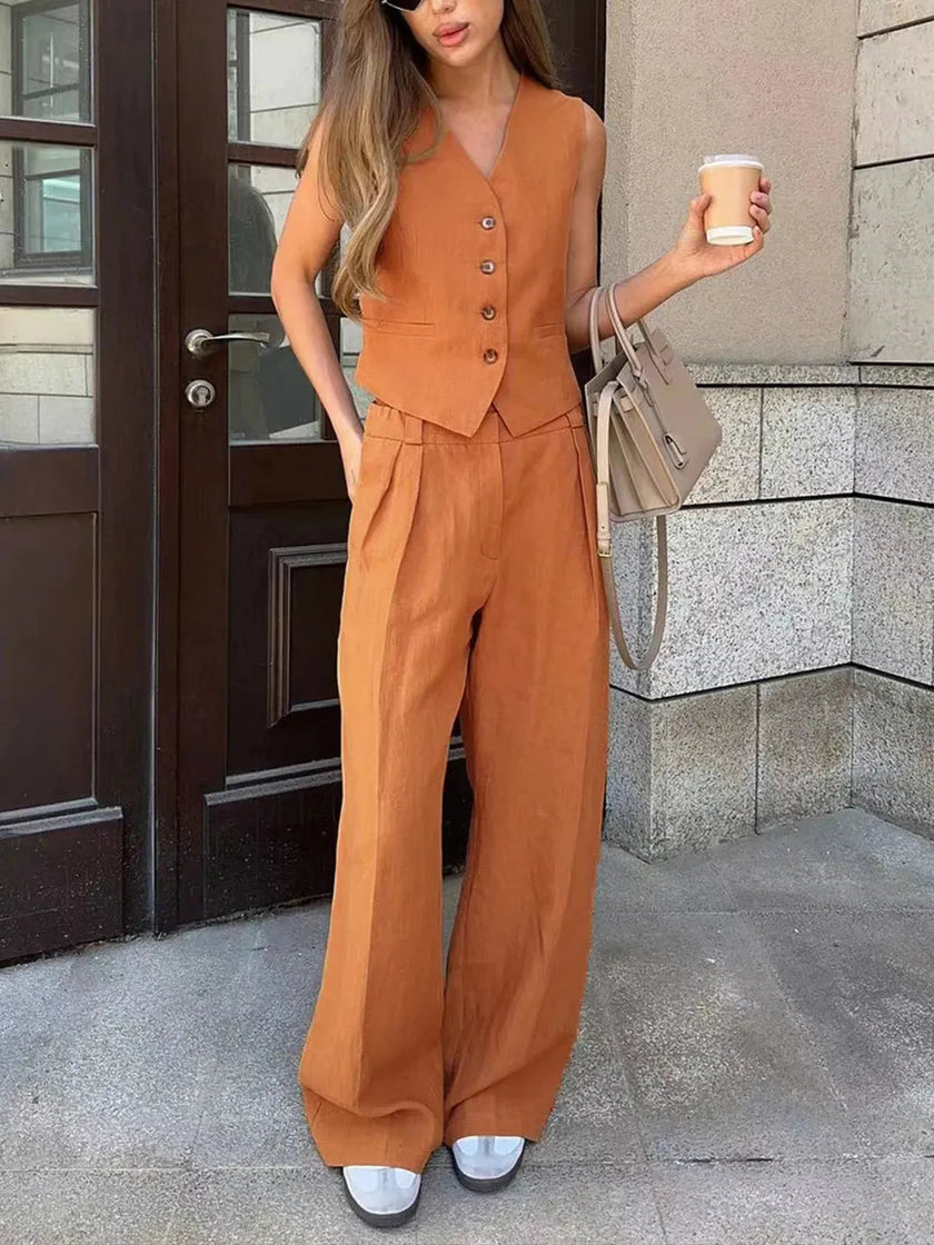 Sienna Tailored Wide Leg Trouser Set