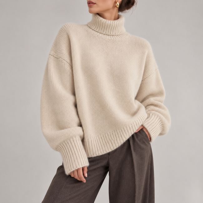 Isadora Roll-Neck Cashmere Sweater
