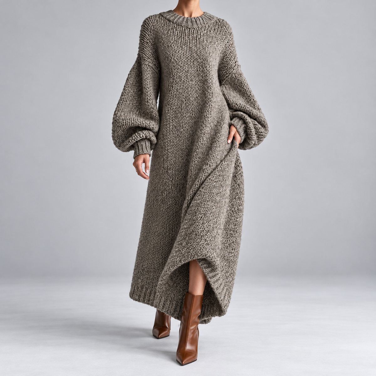 Ottavia Oversized Knit Maxi Sweater Dress