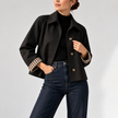 Clarisse Cropped Oversized Denim Jacket