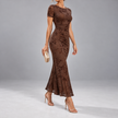 Aveline Crew-Neck Flared Midi Dress