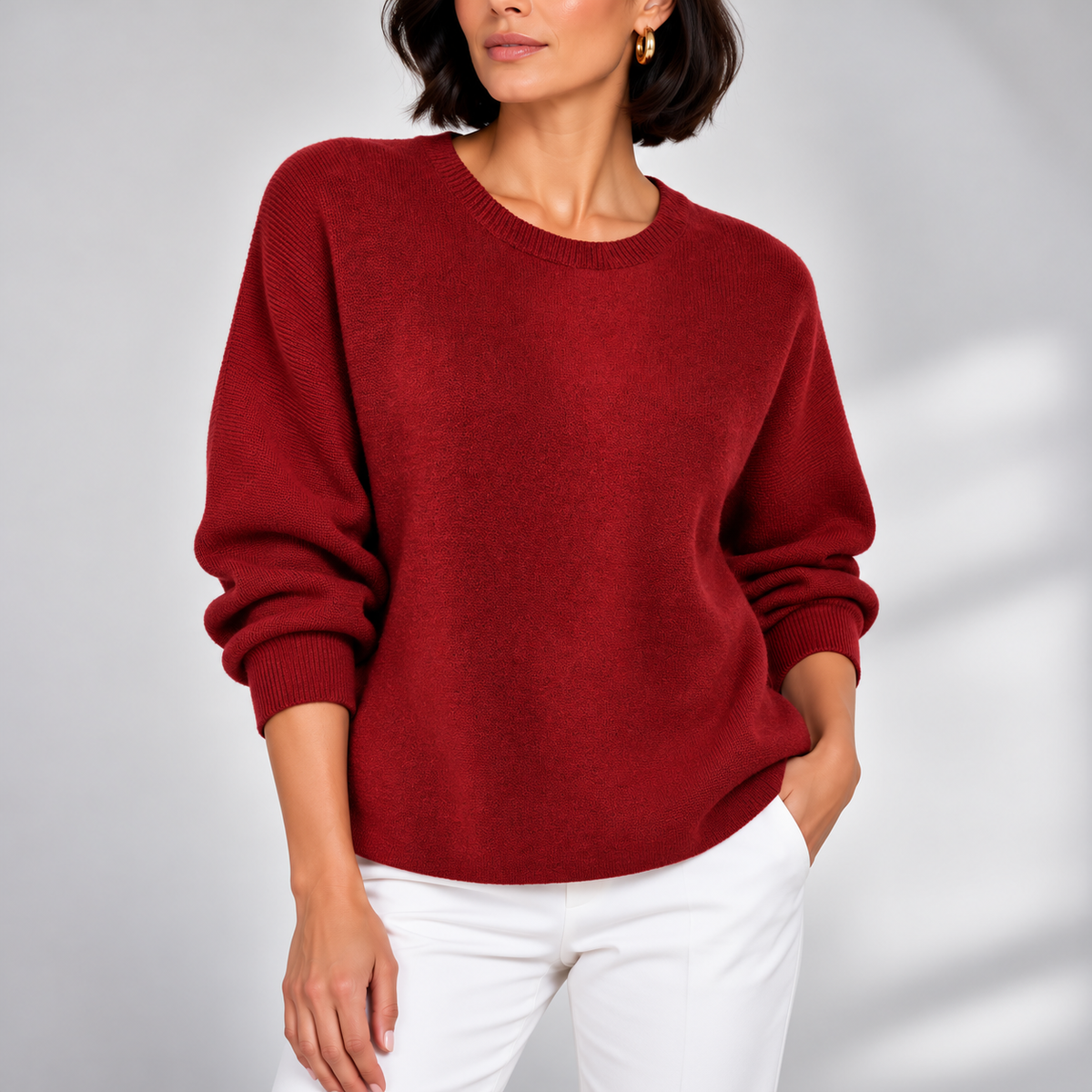 Mariangela Relaxed Crew-Neck Knit Sweater