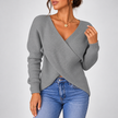 Mirella Wrap Front V-Neck Sweater