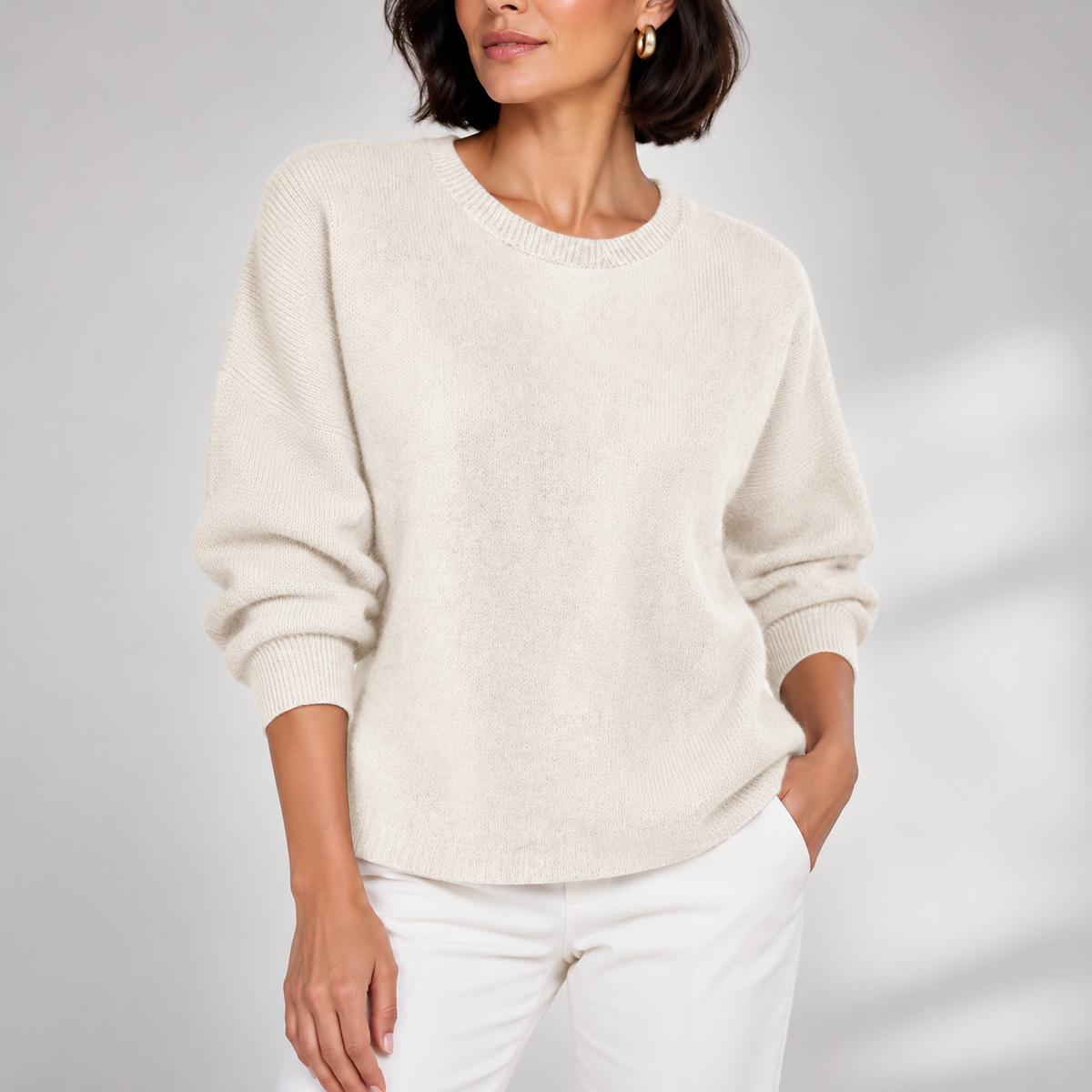 Mariangela Relaxed Crew-Neck Knit Sweater