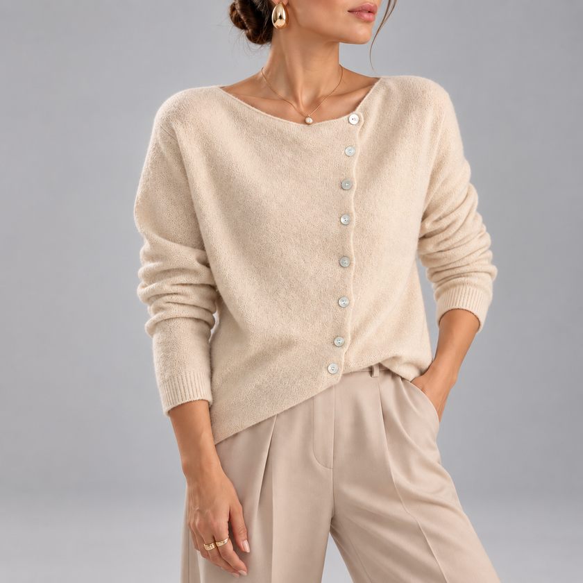 Wilhelmina Button-Down V-Neck Cardigan